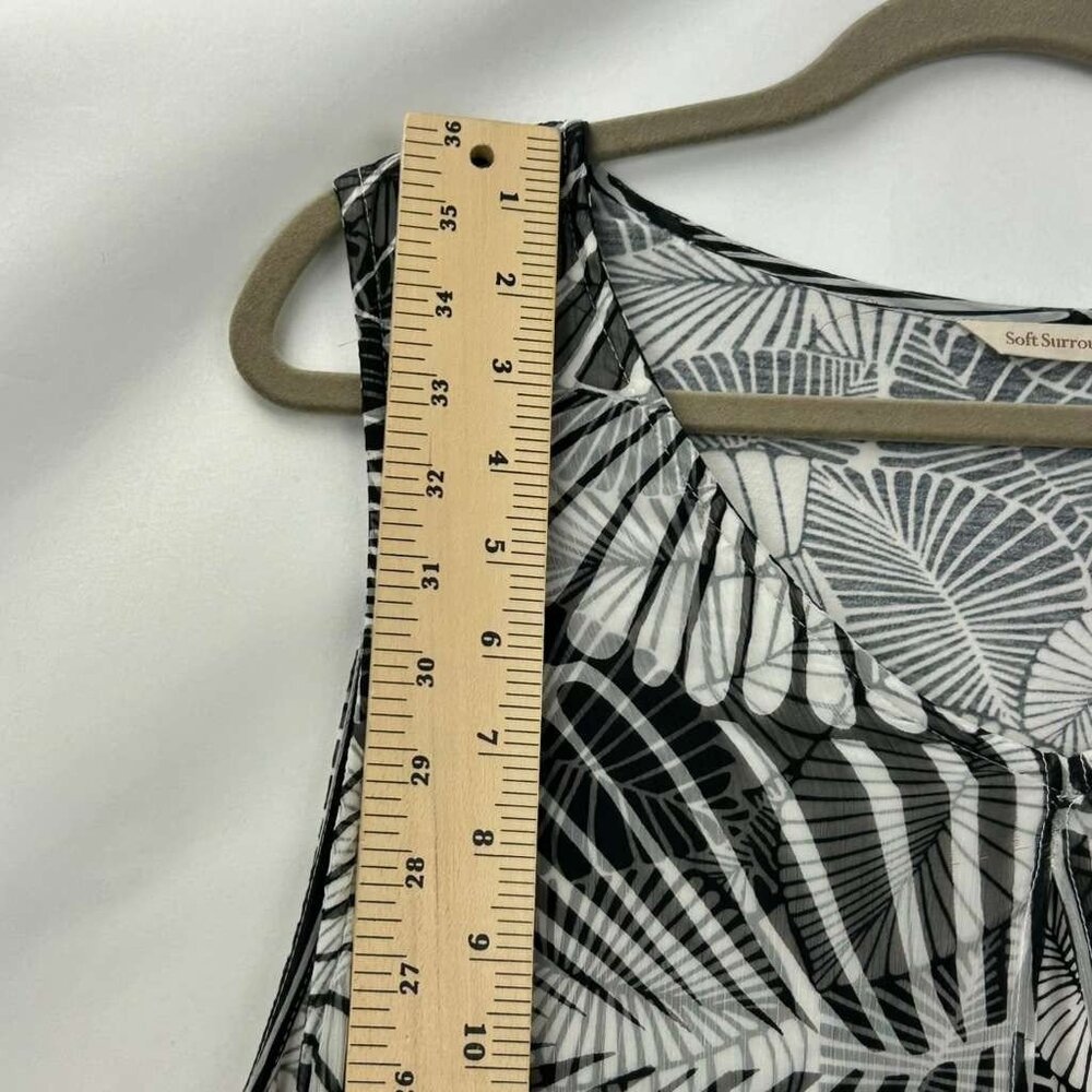 NWT Soft Surroundings Women's 1X Miami Beach Maxi Dress Black/White - Picture 4 of 16